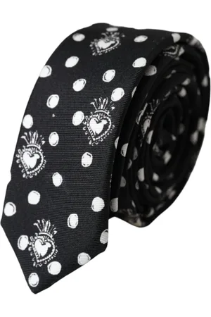 Dolce & Gabbana Heart Polka Dot Adjustable Tie