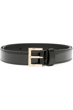 Prada Logo-plaque patent leather belt - 80