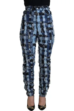 Dolce & Gabbana Patchwork High-Waist Skinny Jeans - IT40|S