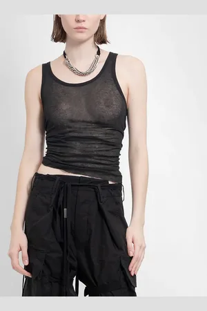 ANN DEMEULEMEESTER Mara Wrinkled Cropped Tank Top - XS