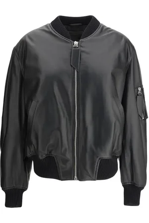 The Attico Leather Anja Bomber Jacket - IT38 | S
