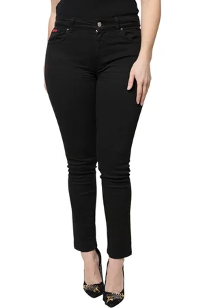 Dolce & Gabbana Black Cotton High Waist Skinny Denim Jeans - IT42|M