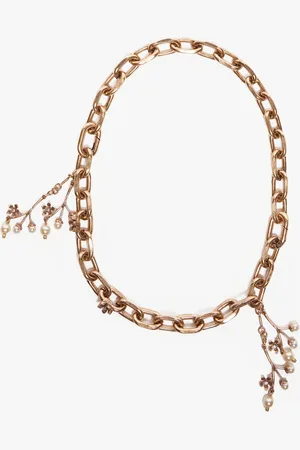 Max Mara Claudia chain necklace with pendants - U