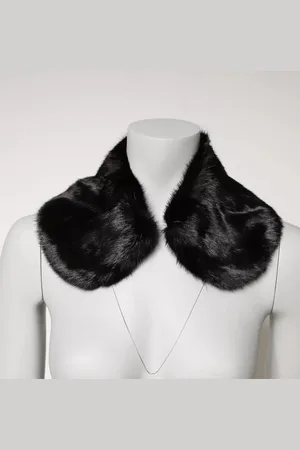 Dolce & Gabbana Fur Shawl Neck Wrap Cover Collar Scarf - IT40|S