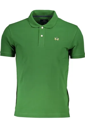La Martina Sleek Green Slim Fit Polo with Contrast Detail - L