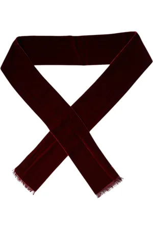 Dolce & Gabbana Silk Fringes Skinny Neck Wrap Scarf
