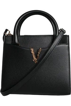 VERSACE Small Leather TopHandle Shoulder Crossbody Bag