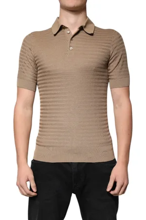 Dolce & Gabbana Brown Collared Short Sleeves Polo T-shirt - IT44 | XS