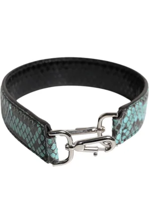 Dolce & Gabbana Black Blue Exotic Leather Bag Shoulder Strap
