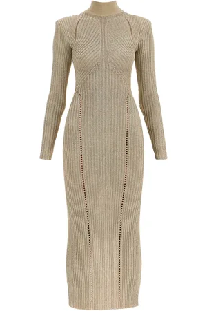 Self-Portrait Maxi lurex knit dress in - XS
