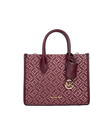 Michael Kors Mirella Small Top Zip Crossbody Tote Bag Oxblood