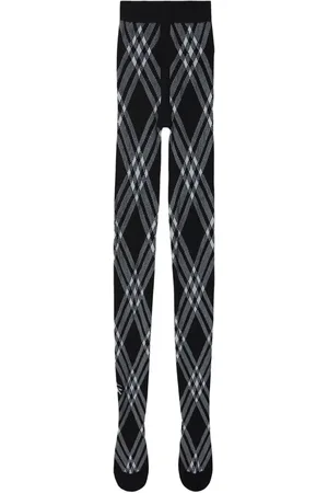 Burberry Check-print wool-blend tights - S