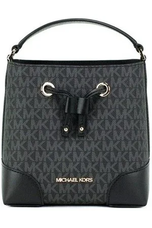 Michael Kors Mercer Small Signature Leather Bucket Crossbody Handbag Purse