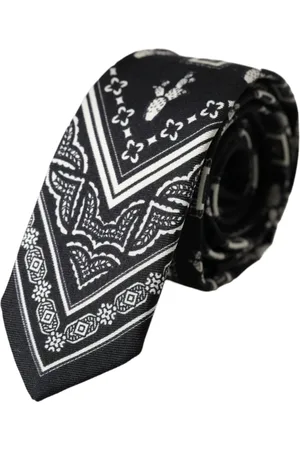 Dolce & Gabbana Patterned 100%Silk Adjustable Tie