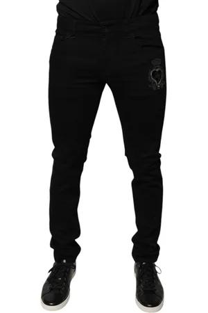 Dolce & Gabbana DG Crown Logo Cotton Skinny Denim Jeans - IT48 | M