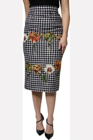 Dolce & Gabbana Multicolor Floral Print High Waist Pencil Cut Skirt - IT36 | XS