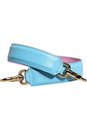Dolce & Gabbana Pink Blue Leather Handle Bag Shoulder Strap