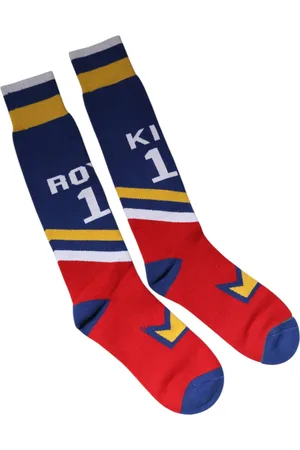 Dolce & Gabbana Multicolor Cotton Stretch Over Calf Socks - M