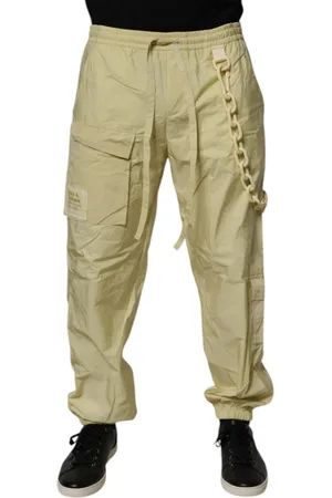 Dolce & Gabbana Nylon Cargo Chain Men Jogger Pants - IT48 | M