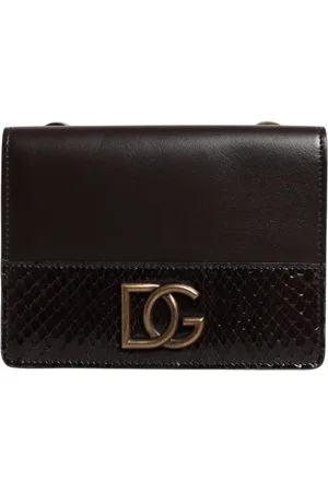 Dolce & Gabbana Leather Bifold DG Logo Cardholder Sling Strap Wallet