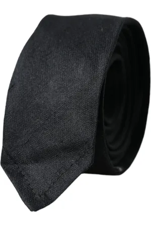 Dolce & Gabbana Solid 100% Silk Adjustable Tie
