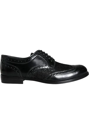 Dolce & Gabbana Leather Floral Lace Dress Formal Shoes - EU36/US5.5