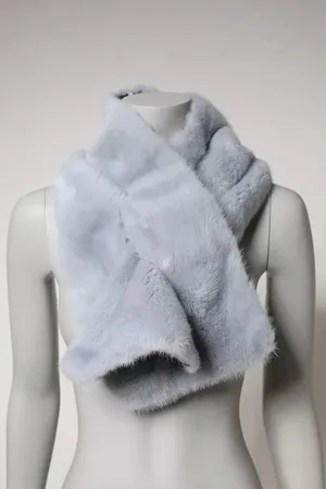 Dolce & Gabbana Powder Mink Fur Neck Warmer Scarf