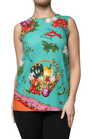 Dolce & Gabbana Vegetables Sleeveless Tank Top - IT38 | XS