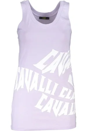 Roberto Cavalli Purple Cotton Women Top - S