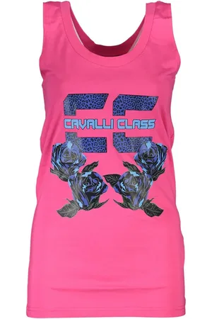 Roberto Cavalli Pink Cotton Women Tank Top - XS