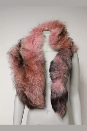 Dolce & Gabbana Frost Fox Fur Neck Warmer Winter Scarf