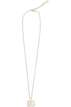 Dolce & Gabbana Rhinestone logo Necklace - One Size