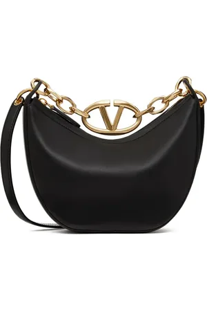 VALENTINO GARAVANI Leather Mini Hobo Vlogo Shoulder Bag