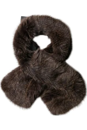 Dolce & Gabbana Raccoon Fur Neck Warmer Winter Scarf