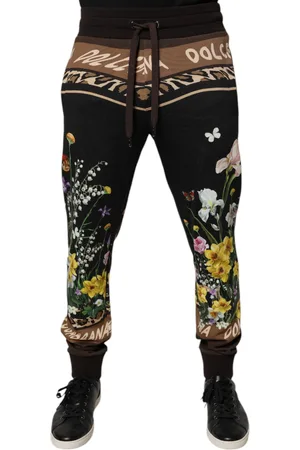 Dolce & Gabbana Floral Cotton Jogger Sweatpants Pants - IT48 | M