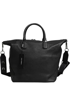 Dolce & Gabbana Black Calfskin Leather Hand Shoulder Duffle Bag
