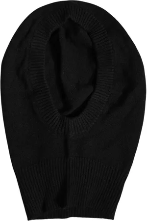 Dolce & Gabbana Black Cashmere Knitted Ski Mask Balaclava Hat