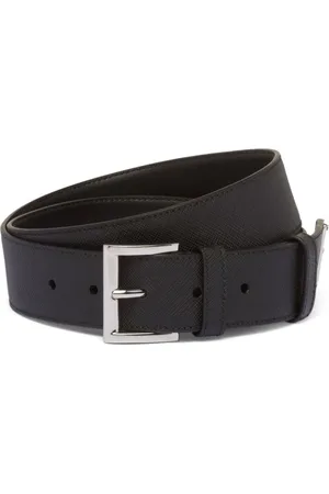 Prada Triangle-logo leather belt - 90