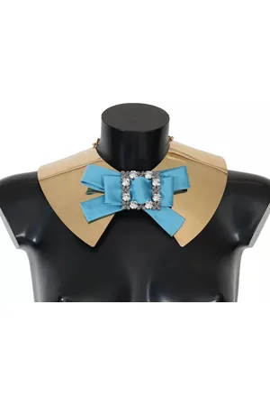 Dolce & Gabbana Bow Crystal Embellished Runway Collar Necklace
