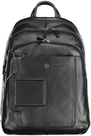 Piquadro Black Leather Men Backpack