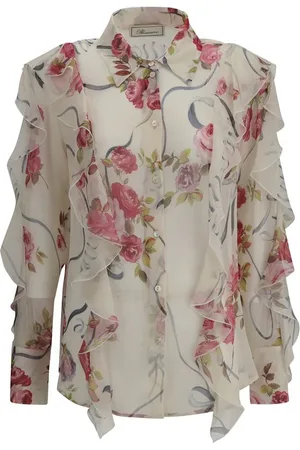 BLUMARINE Floral silk chiffon Shirt - IT44 | L