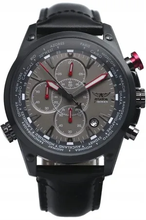 Aviator Leather Watch