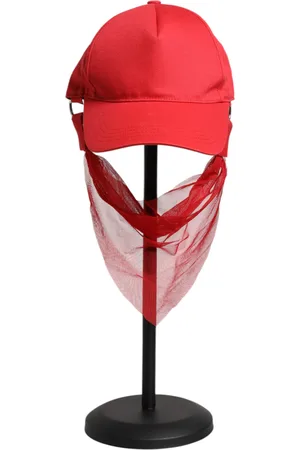 Dolce & Gabbana Red Cotton 6 Panels Women Baseball Cap - 57 cm|S