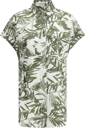 Brunello Cucinelli Leaf print Long Shirt - M