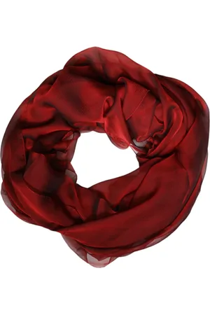 Dolce & Gabbana Red Silk Rectangle Women Wrap Shawl Scarf