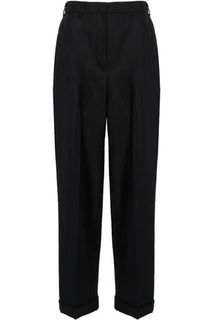 Miu Miu High-waisted pinstripe tailored trousers - 42