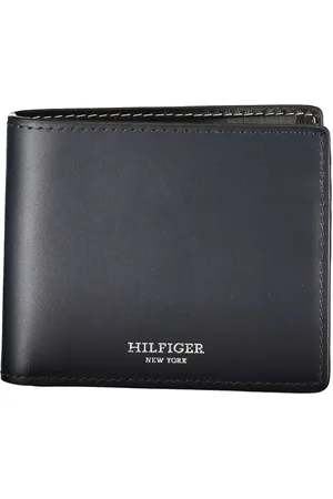 Tommy Hilfiger Elegant Blue Leather Bifold Wallet