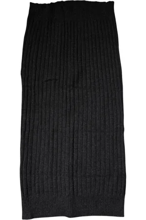 Dolce & Gabbana Black Cashmere Knitted Neck Warmer Foulard Scarf