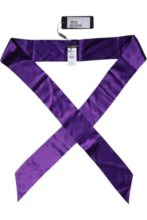Dolce & Gabbana Satin Silk Skinny Neck Foulard Scarf