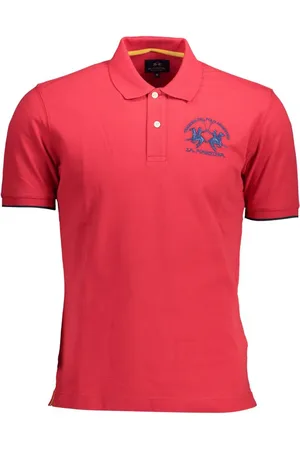 La Martina Elegant Pink Polo: Casual Luxury for Men - M